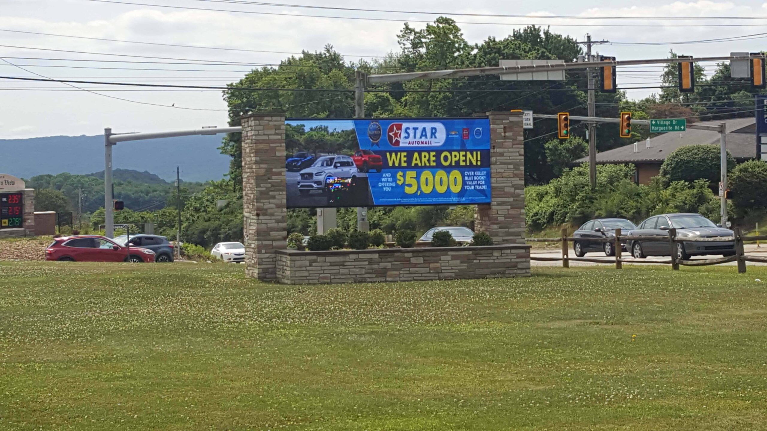 Monument digital sign located in Penn Township. Created by Talk'n Signs